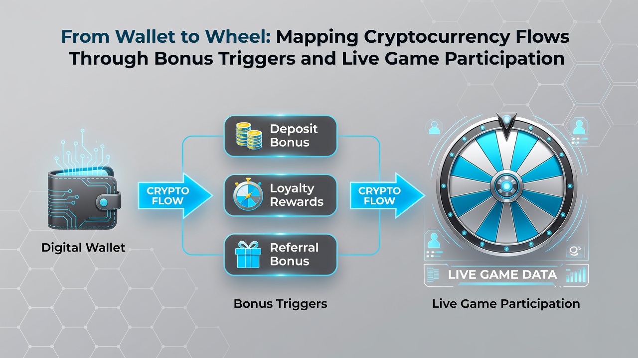 Diagramm zu Teilnahmetrends bei Live-Roulette und Slot-Spielen mit Kryptowährungsflüssen im Jahr 2026