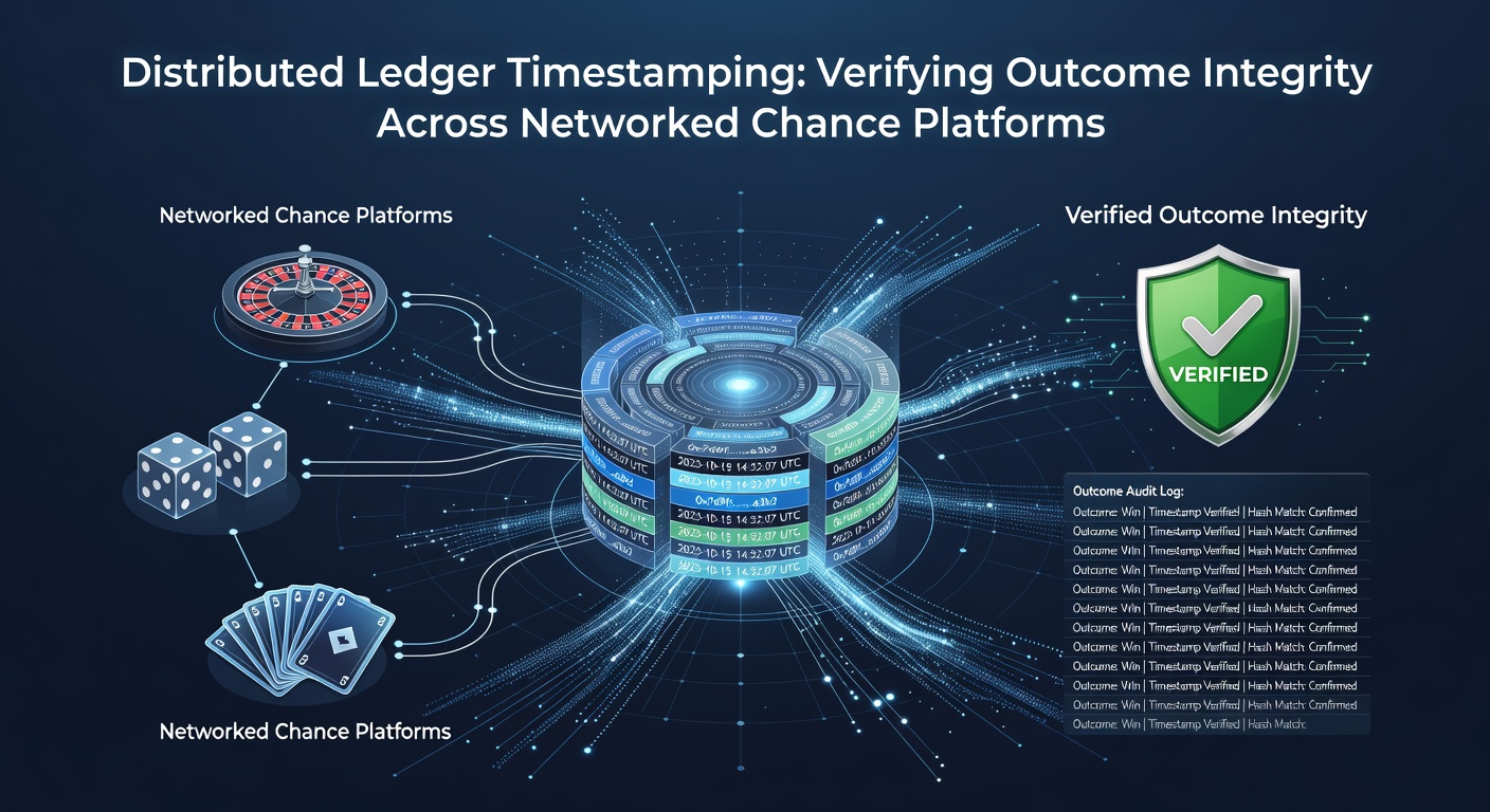 Netzwerkdiagramm mit Timestamp-Verifizierung über mehrere Nodes in Chance-Plattformen