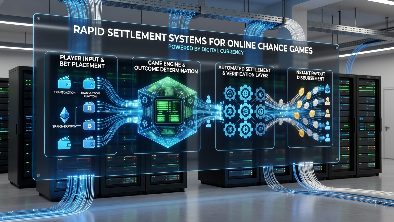 Illustration der Echtzeit-Integration von Blockchain und Chance-Spiel-Schnittstellen