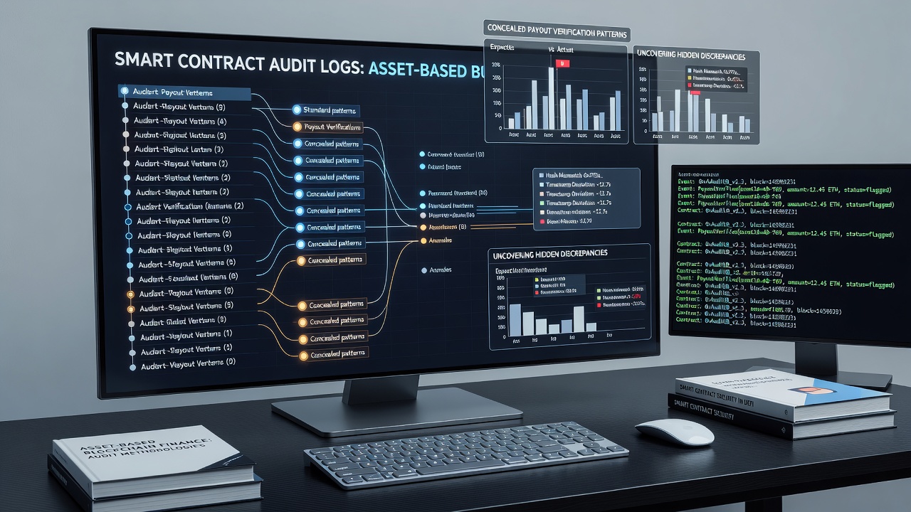 Detaillierte Darstellung von Smart Contract Logs mit Fokus auf Auszahlungsmuster und Verifizierungsprozesse